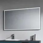 Composizione Bagno con 4 Cassetti Blu Avio, Specchio e Lavabo - Velaria Viadurini