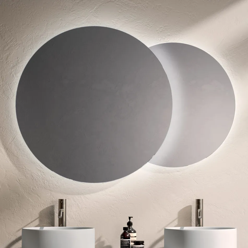 Composizione Bagno con 4 Cassetti in Rovere Rio, Specchio e Lavabo - Velaria Viadurini