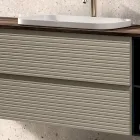 Composizione Bagno con 4 Cassetti, Lavabo, Specchio e Vani a Giorno - Elios Viadurini