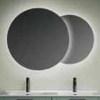 Composizione Bagno con 4 Cassetti Verde Salvia, Specchio e Lavabi - Magnolia Viadurini