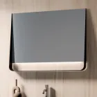Composizione Bagno con Cassetti, Lavabo e Specchio Led - Orione Viadurini