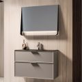 Composizione Bagno con Cassetti, Lavabo e Specchio Led - Orione