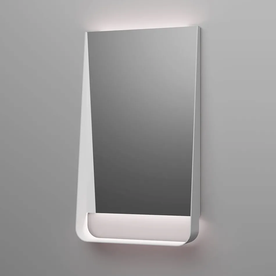 Composizione Bagno con Cassetti Rosa Cipria, Lavabo e Specchio - Elios Viadurini