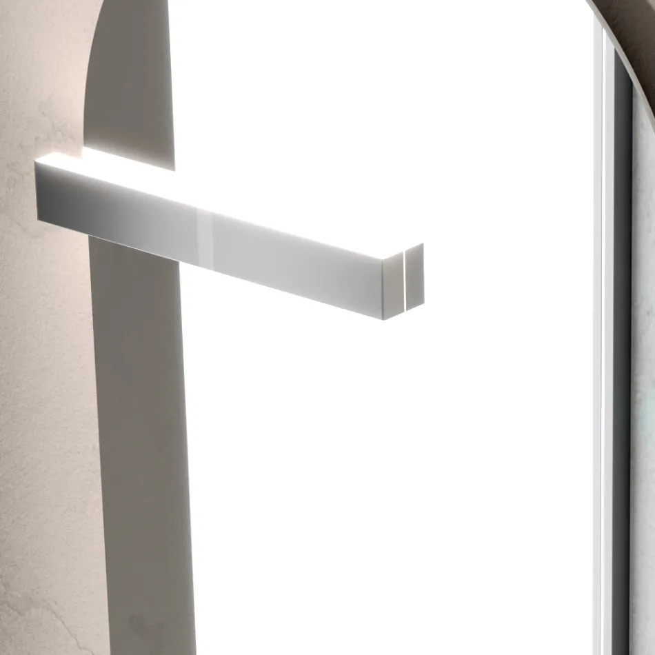 Composizione Bagno con Cassetto, Lavabo, Specchio, Pensile e Mensola - Elios Viadurini