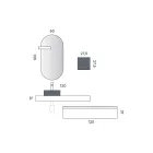 Composizione Bagno con Cassetto, Lavabo, Specchio, Pensile e Mensola - Elios Viadurini