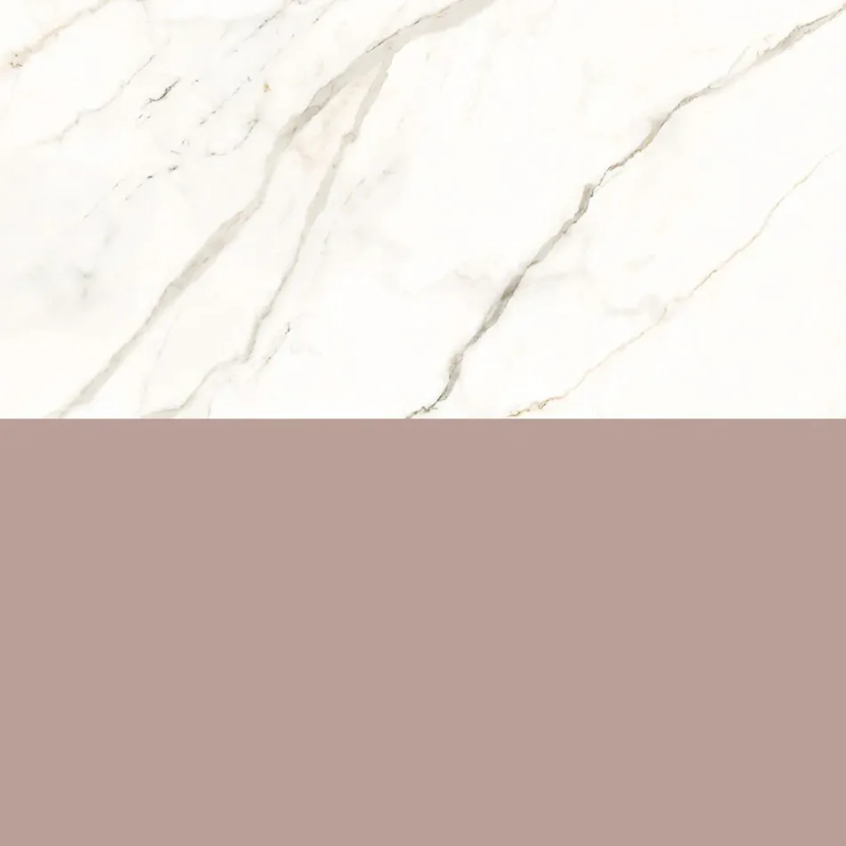 Composizione Bagno con Cassetto Rosa Cipria e Lavabo Calacatta - Elios Viadurini