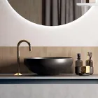 Composizione Bagno con Lavabo, Base Sospesa e Specchio Made in Italy - Dream Viadurini