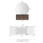 Composizione Bagno con Lavabo in Gres Noir Desir - Orione Viadurini