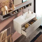 Composizione Bagno con Specchio e Lampada, Base Antigraffio Made in Italy - Dream Viadurini