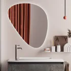 Composizione Bagno con Specchio Moderno, Base e Lavabo Made in Italy - Dream Viadurini