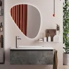 Composizione Bagno con Specchio Moderno, Base e Lavabo Made in Italy - Dream Viadurini