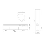 Composizione Bagno con Specchio Moderno e Lavabo Consolle Made in Italy - Palom Viadurini