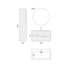 Composizione Bagno in Rovere Rio Cannettato Realizzato in Italia - Afrodite Viadurini