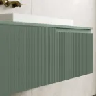 Composizione Bagno Verde Salvia con Lavabo in Resina Made in Italy - Artemide Viadurini