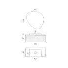 Composizione Bagno Verde Salvia con Lavabo in Resina Made in Italy - Artemide Viadurini