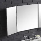 Composizione con lavabo in ceramica su colonna stile anni 900 Line Viadurini