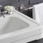 Composizione con lavabo in ceramica su colonna stile anni 900 Line Viadurini