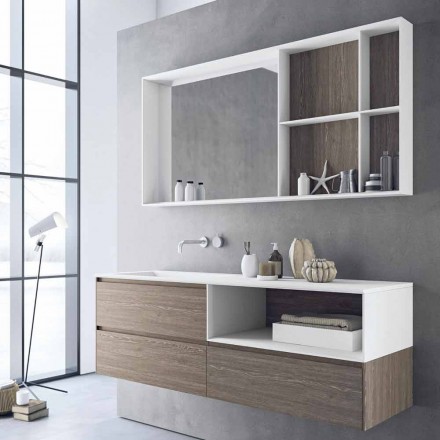 Composizione d’Arredo Bagno, Design Moderno e Sospeso Made in Italy - Callisi8 Viadurini