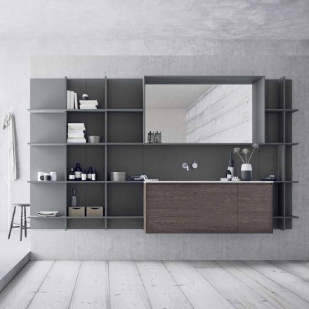 Composizione d’Arredo Bagno Sospesa e Moderna, Mobili di Design - Callisi12 Viadurini