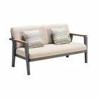 Composizione da Giardino Divano 2 Posti, 2 Poltrone e Tavolino Caffè - Moira Viadurini