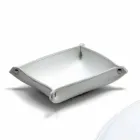 Composizione da Ufficio in Cuoio Rigenerato Moderna Made in Italy – Meduna Viadurini