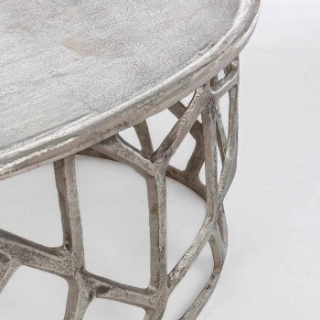 Composizione di 2 Tavolini da Salotto in Alluminio Homemotion - Solomon