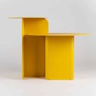 Composizione di 2 Tavolini da Salotto Moderni in Acciaio Made in Italy - Pioppo Viadurini