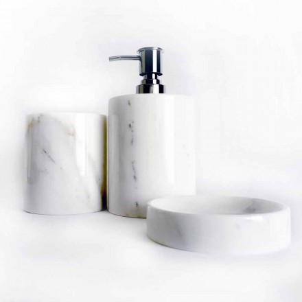 2 bicchieri porta spazzolini accessori da bagno portasapone porta cotton fioc VollleMore Set di accessori da bagno in resina effetto marmo vassoio da bagno dispenser per sapone 