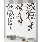 Composizione di 3 Pannelli che Raffigurano 3 Rami e Foglie Made in Italy - Barney Viadurini