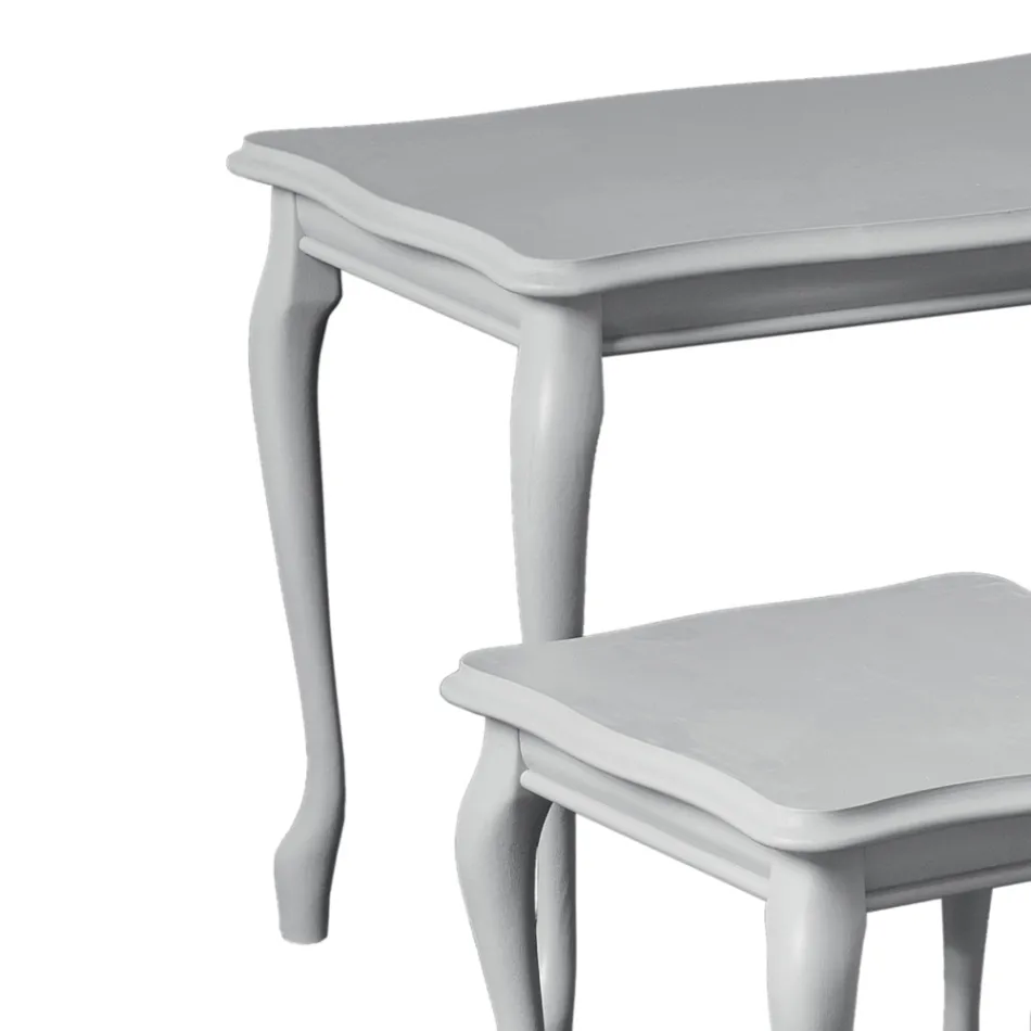 Composizione di 3 Tavolini di Diverse Misure Made in Italy - Mummu Viadurini