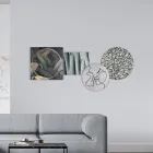 Composizione di 4 Pannelli con la Stilizzazione del Bacio Made in Italy - Kanna Viadurini