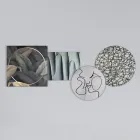 Composizione di 4 Pannelli con la Stilizzazione del Bacio Made in Italy - Kanna Viadurini