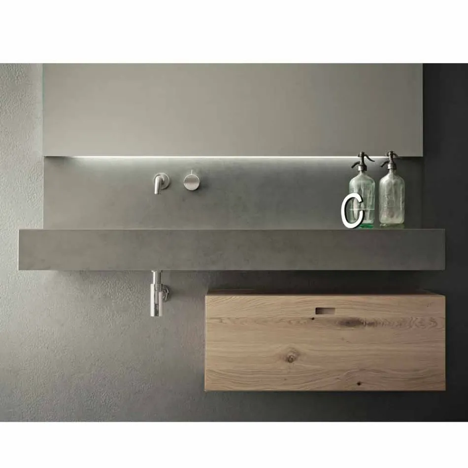 Composizione di Design per Bagno Mobili Moderni Sospesi Made in Italy - Farart2 Viadurini