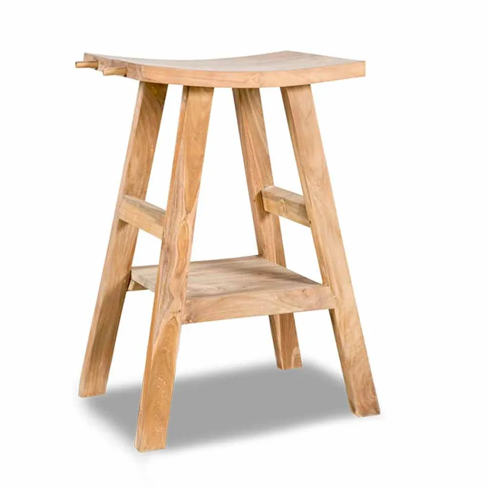 Composizione di Mobili Bagno in Teak Massello di Design Moderno - Azina Viadurini