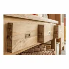 Composizione di Mobili Bagno Moderna in Legno di Teak Massello - Potty Viadurini