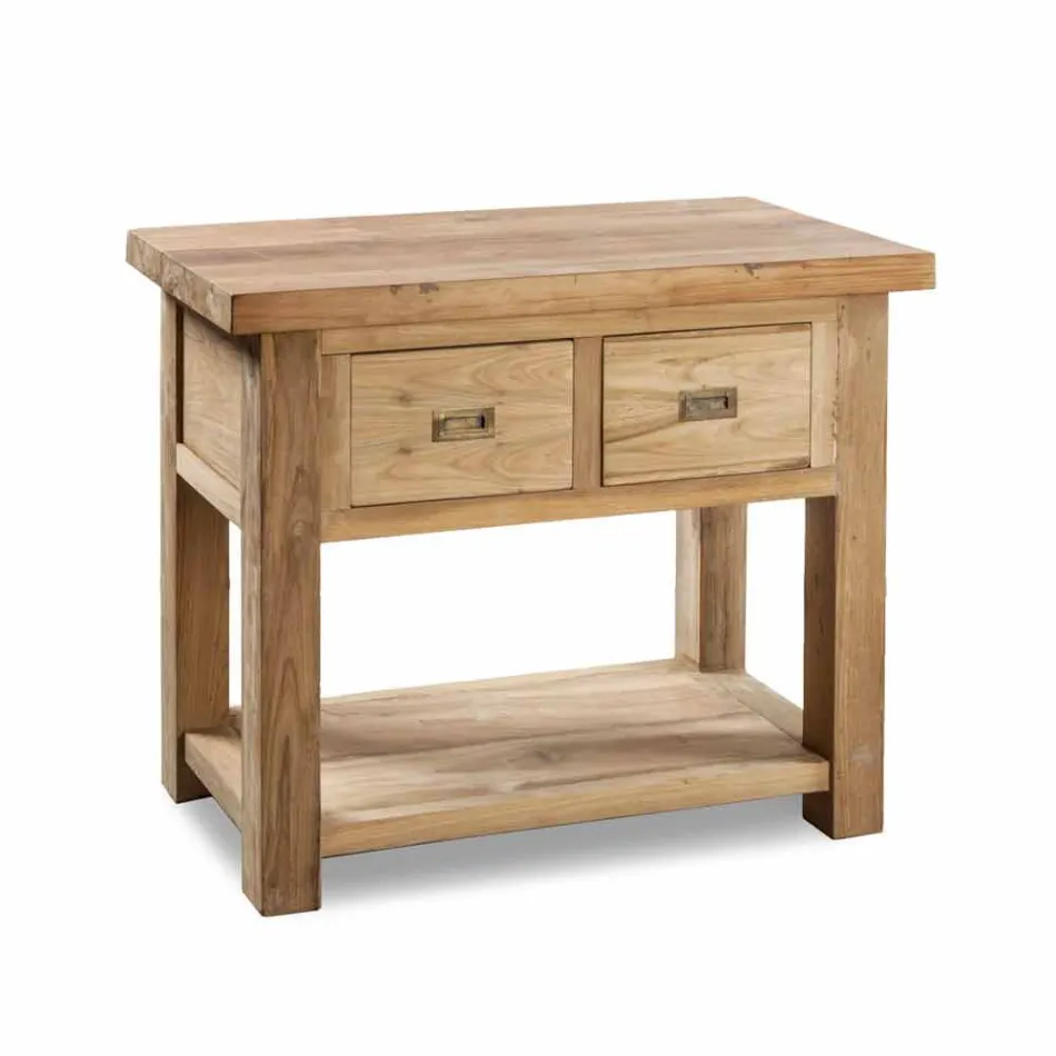 Composizione di Mobili Bagno Moderna in Legno di Teak Massello - Potty Viadurini