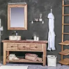 Composizione di Mobili Bagno Moderna in Legno di Teak Massello - Potty Viadurini