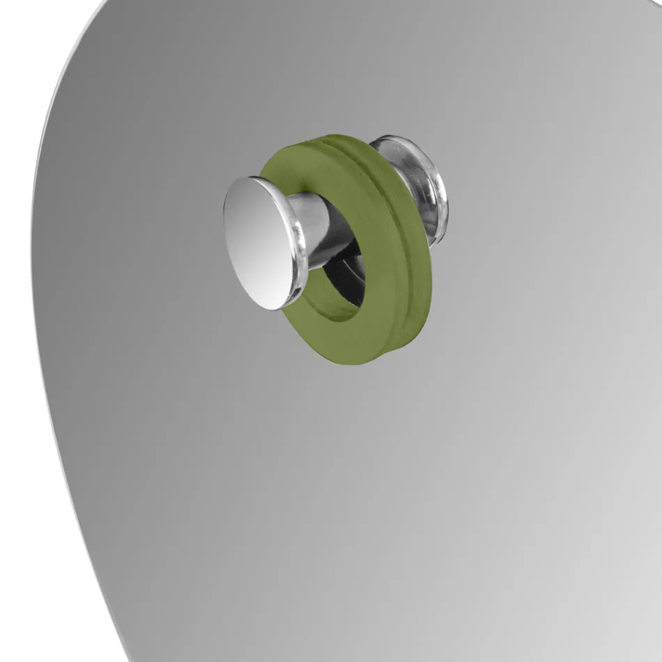 Composizione Mobile Bagno a Terra Verde e Accessori Smaltati - Maryse Viadurini