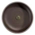 Composizione Mobile Bagno a Terra Verde e Accessori Smaltati - Maryse Viadurini