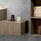 Composizione mobili in legno bagno a sospensione made in Italy Forlì Viadurini