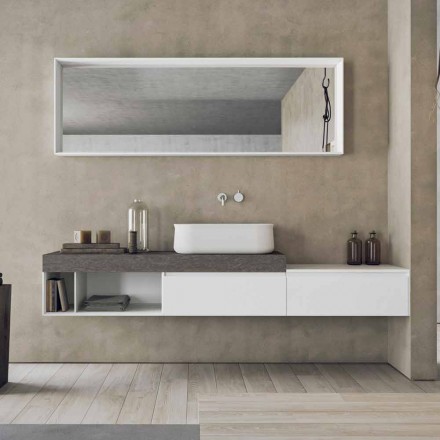 Composizione Moderna e Sospesa di Mobili per il Bagno di Design - Callisi2 Viadurini