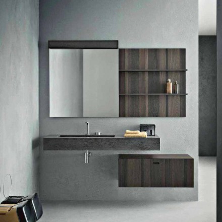 Composizione per Bagno Sospesa e dal Design Moderno Made in Italy - Farart9 Viadurini