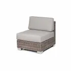 Composizione salotto da esterno con struttura intrecciata a mano Rita Viadurini