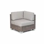 Composizione salotto da esterno con struttura intrecciata a mano Rita Viadurini