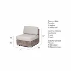 Composizione salotto da esterno con struttura intrecciata a mano Rita Viadurini