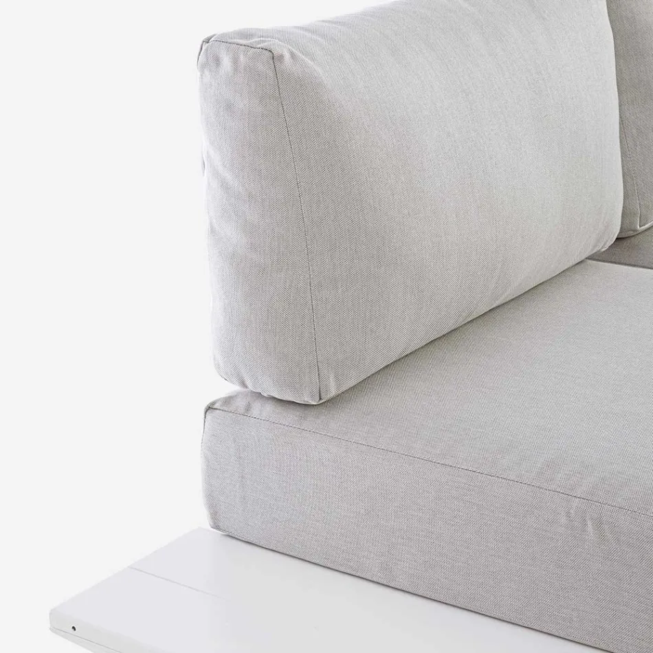 Composizione Salotto da Esterno in Alluminio e Tessuto, Homemotion - Francine Viadurini