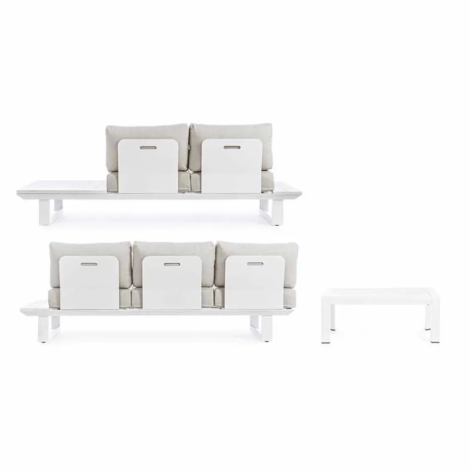 Composizione Salotto da Esterno in Alluminio e Tessuto Homemotion - Francine Viadurini