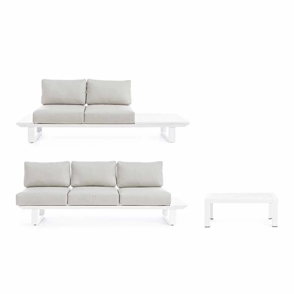 Composizione Salotto da Esterno in Alluminio e Tessuto Homemotion - Francine Viadurini