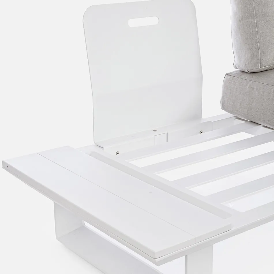 Composizione Salotto da Esterno in Alluminio e Tessuto, Homemotion - Francine Viadurini