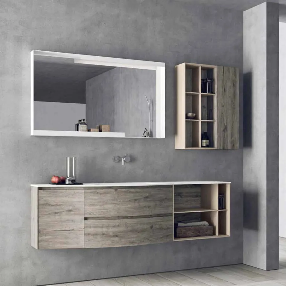 Composizione Sospesa di Design, Mobili Moderni di Design per il Bagno - Callisi5 Viadurini